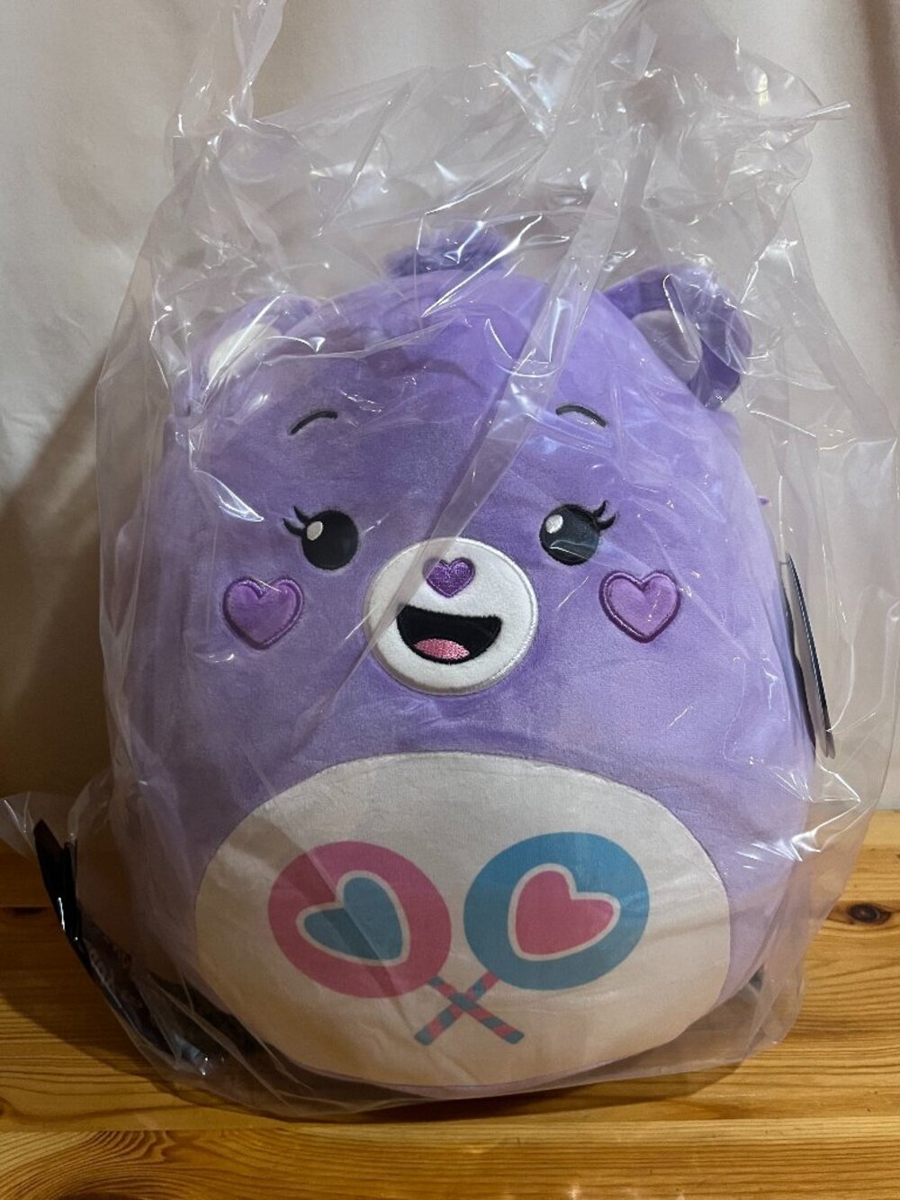 Squishmallows Original Care Bears 12in Share Bear – Official Jazwares Plush (Med